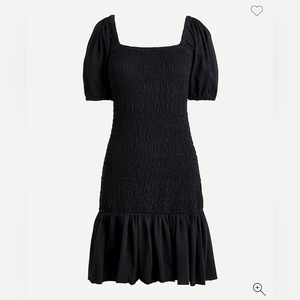J.Crew Smocked Puff-Sleeve Knit Dress: Size S